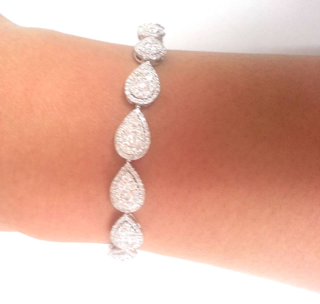 Pear Shaped Diamond Bracelet at 1stDibs pear shaped diamond tennis