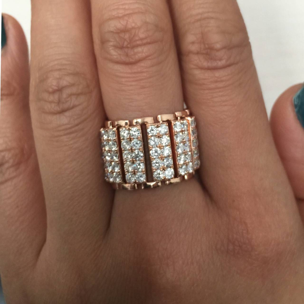 Flexible Micro Pave Diamond Ring