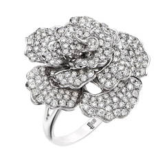 Micro Pave Diamant Blume Ring