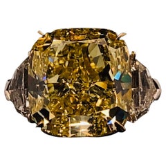 Emilio Jewelry, bague en diamant jaune intense fantaisie de 5,80 carats certifi GIA