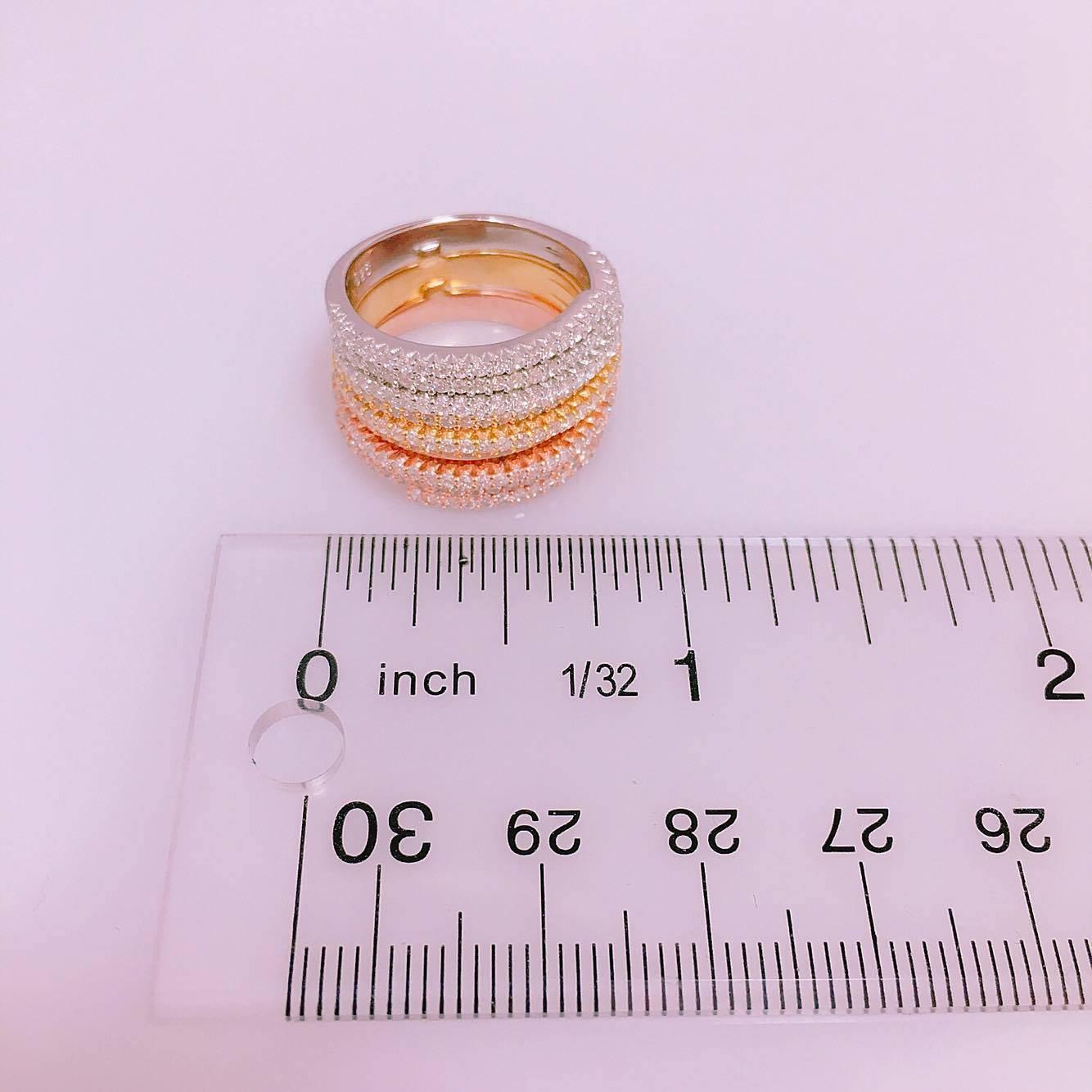 Micro Pave Diamond Gold Ring 1
