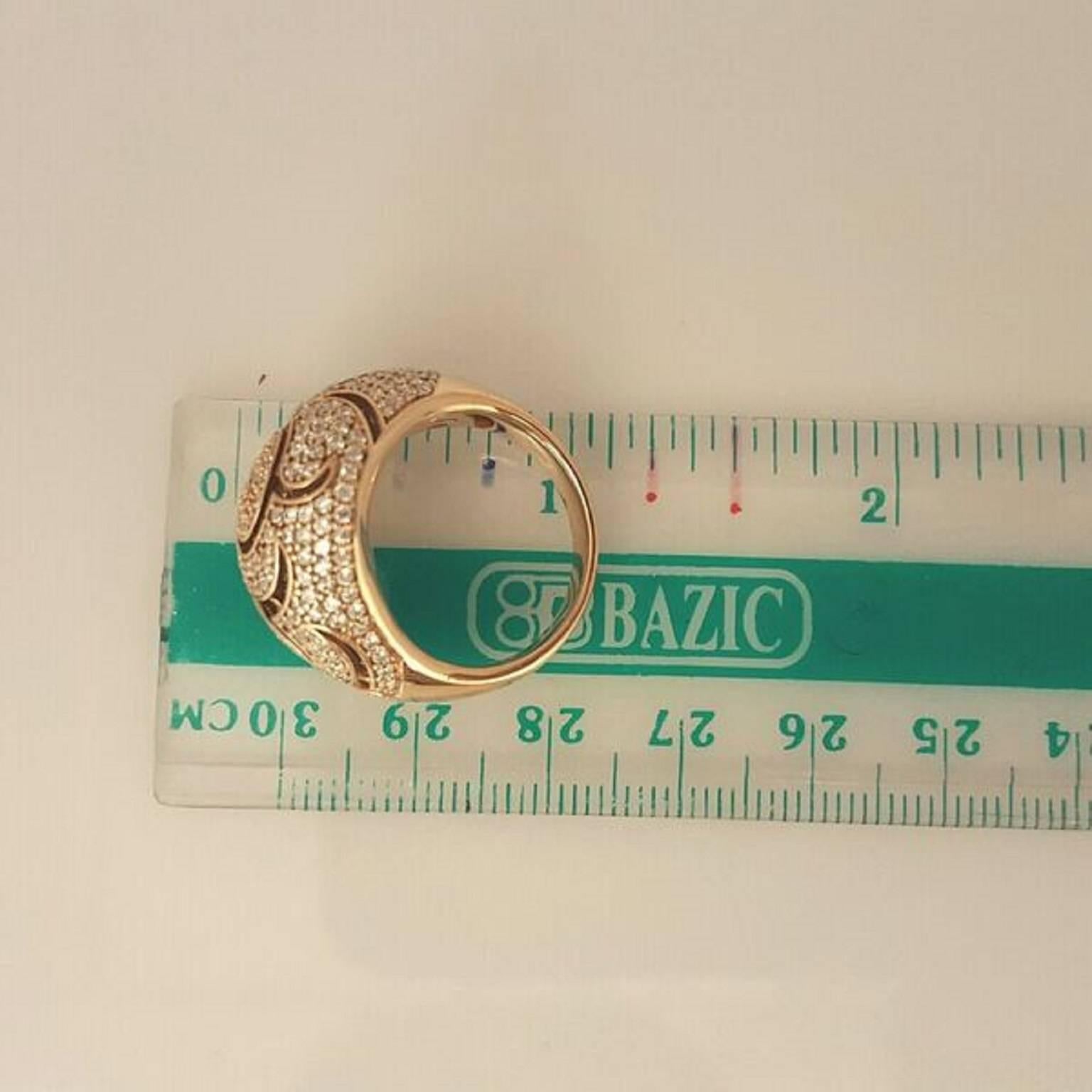 Open Work Diamond Gold Ring 2