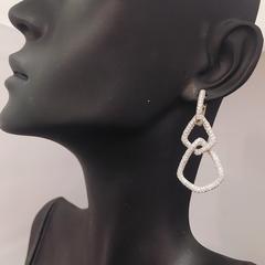 Delicate Micro Pave Diamond Gold Dangling Earrings