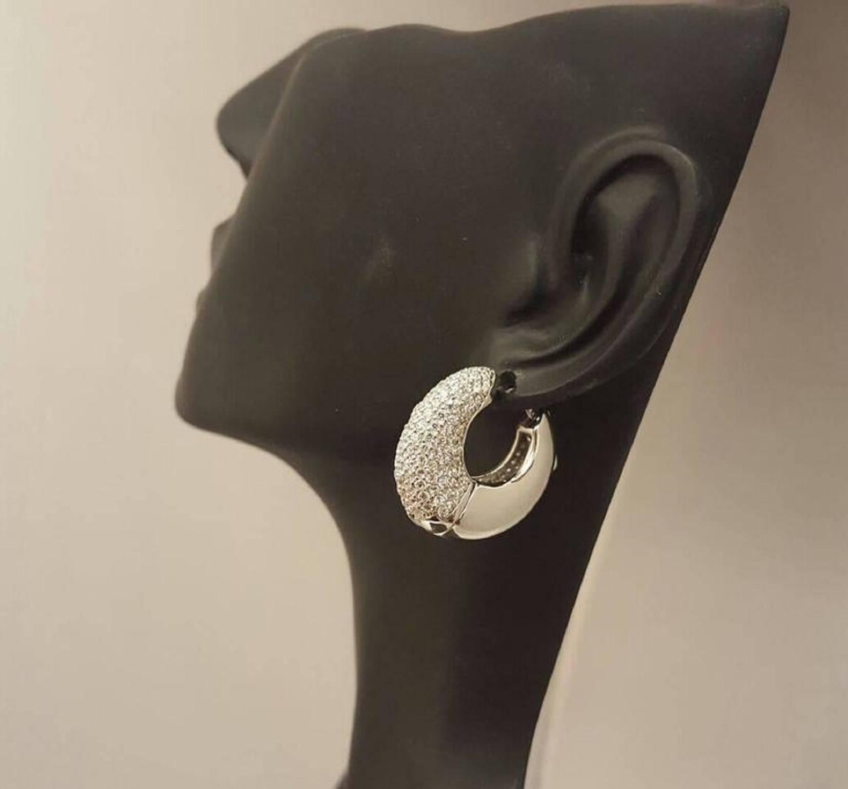 Hand Made Micro Pave Diamond Earrings  3