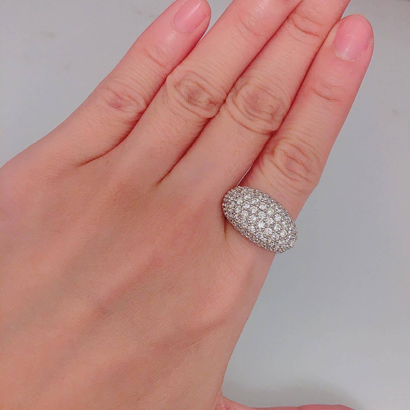 Art Deco 3.80ct Micro Pave Diamond Ring 