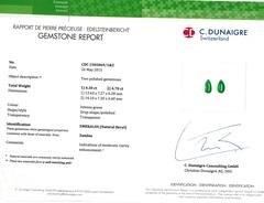 10.52 Carats Emeralds Diamonds Gold Dangle Earrings