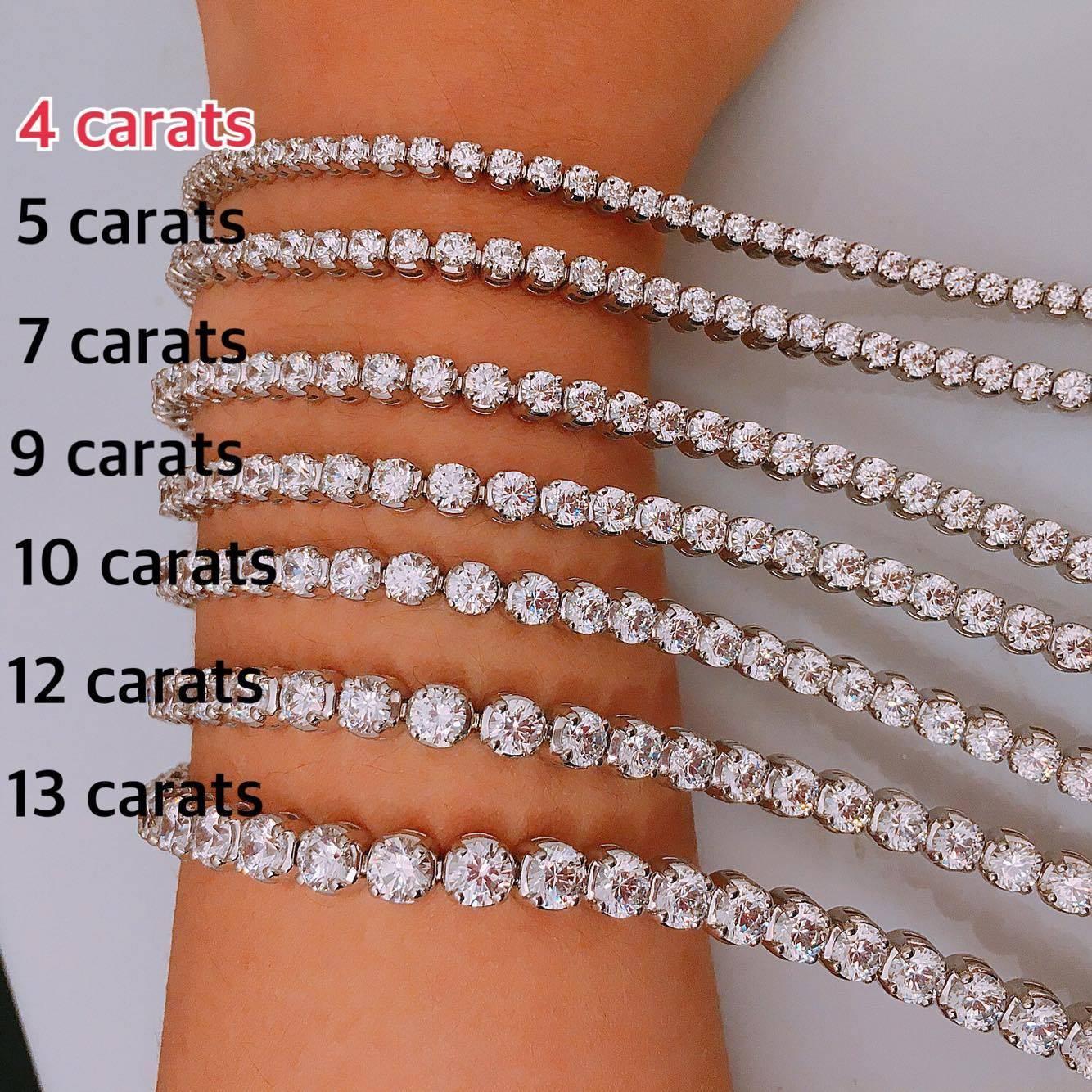 Diamond Gold Four Prong Tennis Bracelet 1