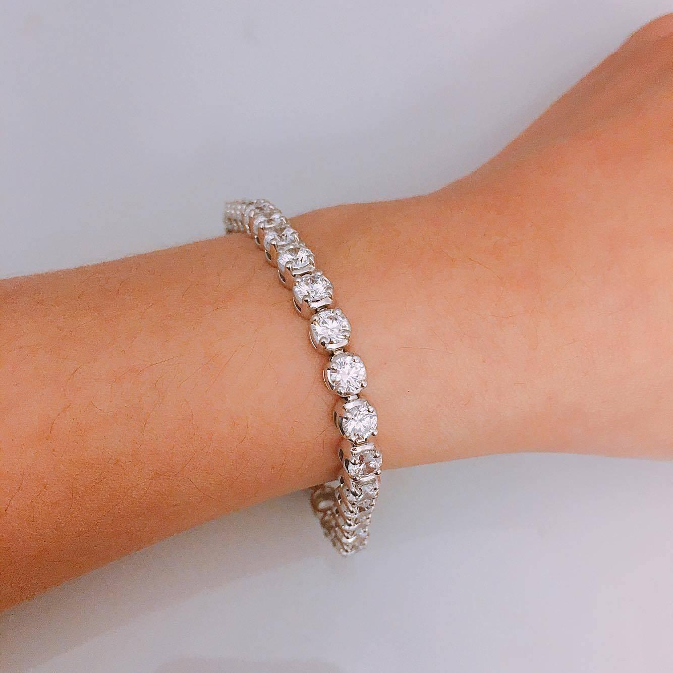 These diamonds were cut with perfection, and are filled with sparkle and life!
This Bracelet was designed and manufactured by Emilio!

Total carat: 12 carats