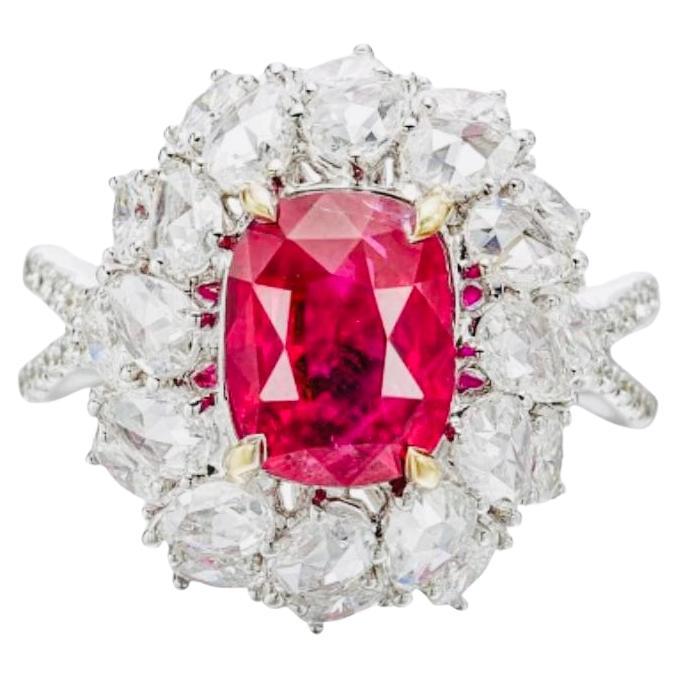 Emilio Jewelry Certified No Heat 6.00 Carat Ruby Ring