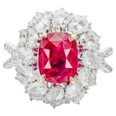 Emilio Jewelry Certified No Heat 6.00 Carat Ruby Ring