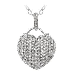 Puffed Micro Pave Diamond Heart 5