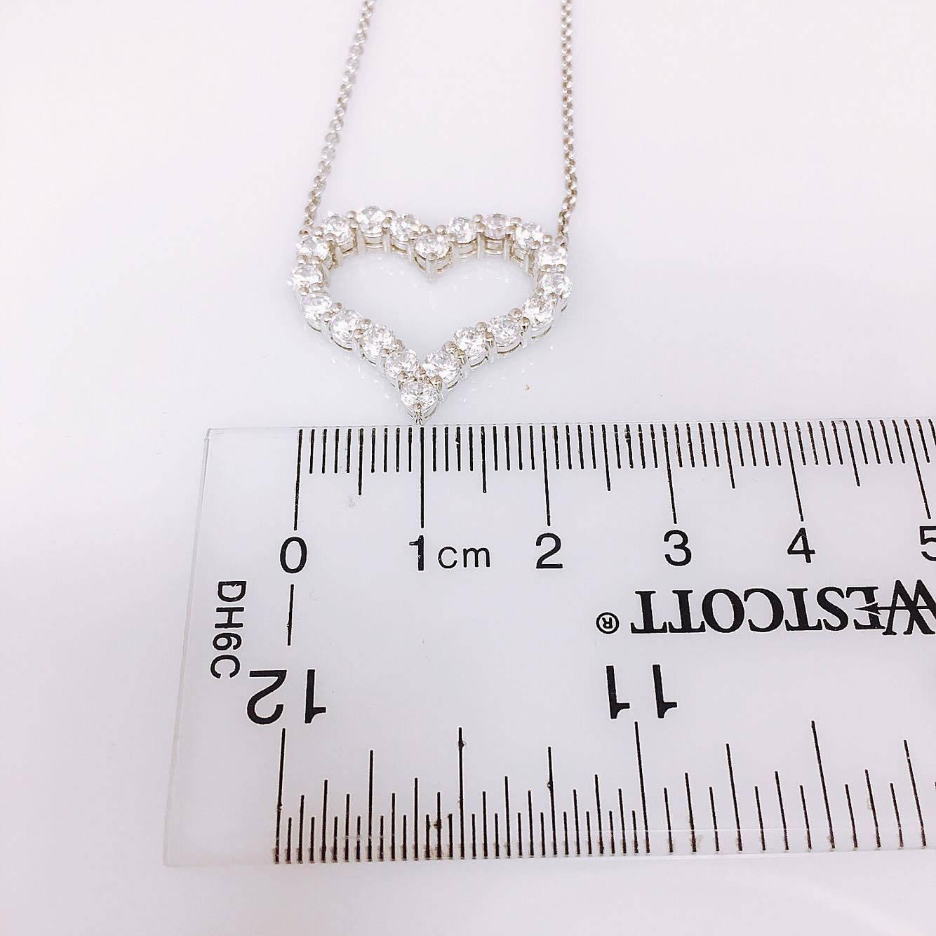 Modern Diamond Heart Necklace