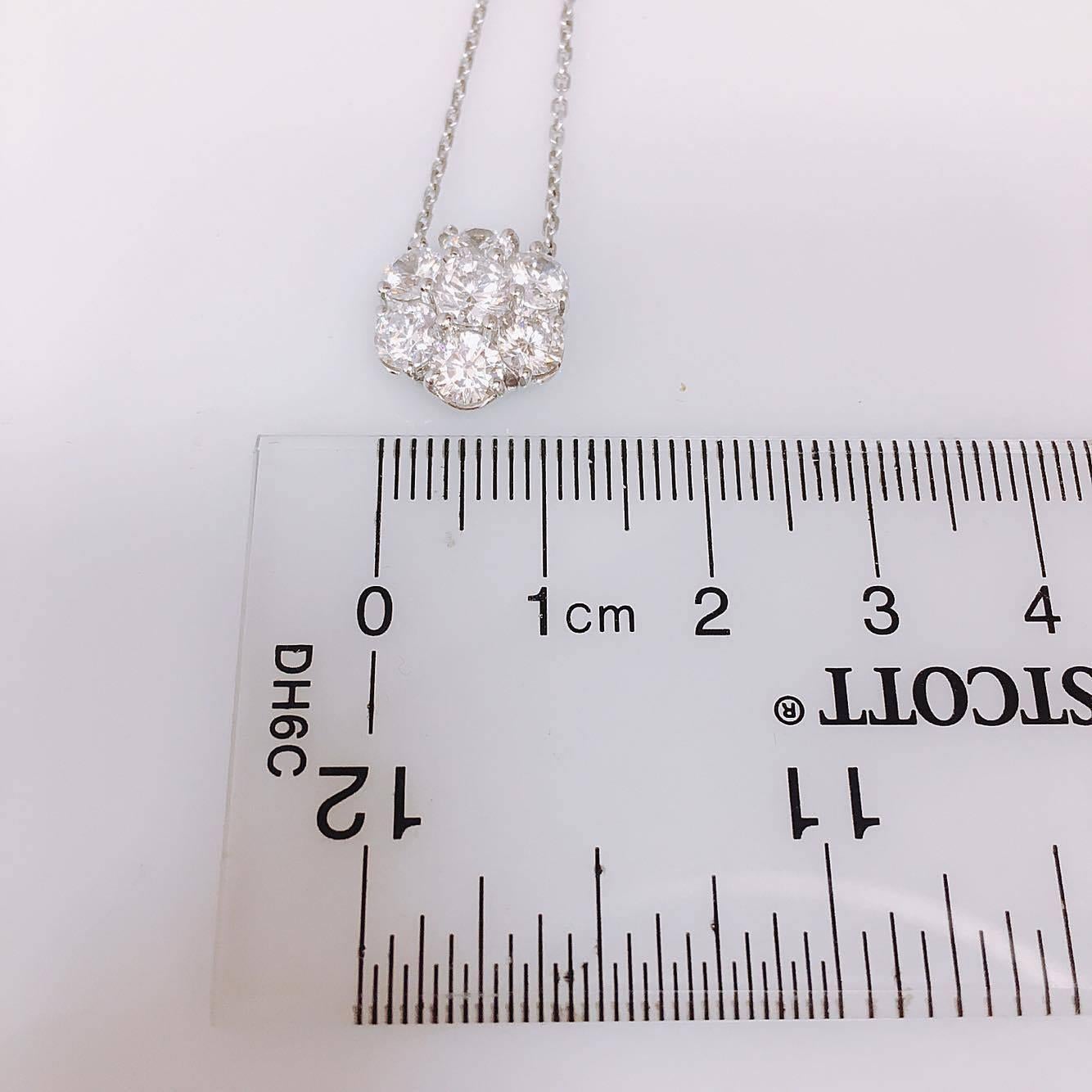 Modern Flower Diamond Necklace
