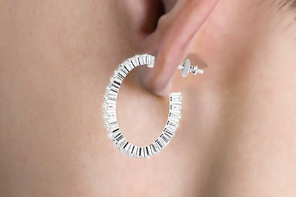 Women's Diamond Earrings Set in Platinum