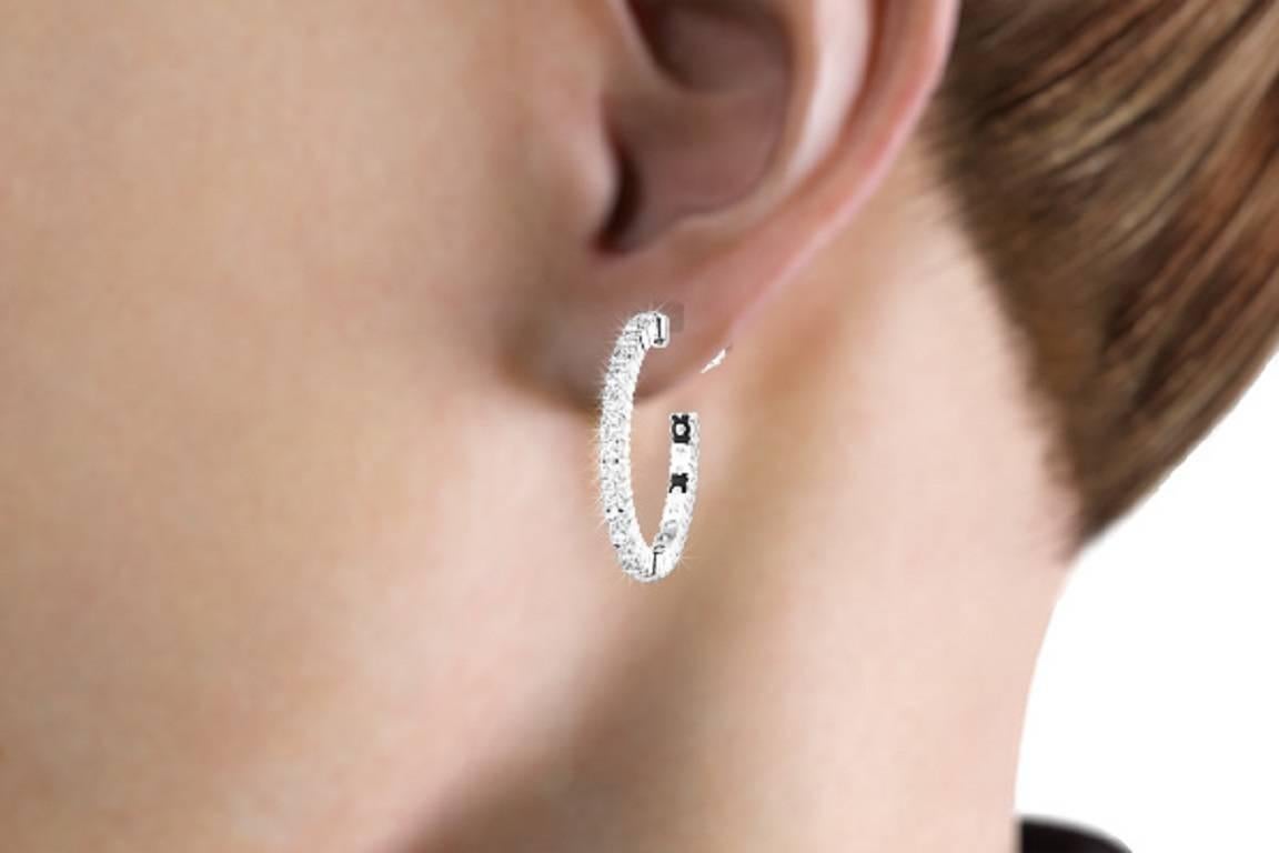 Diamond Earrings Set in Platinum 1