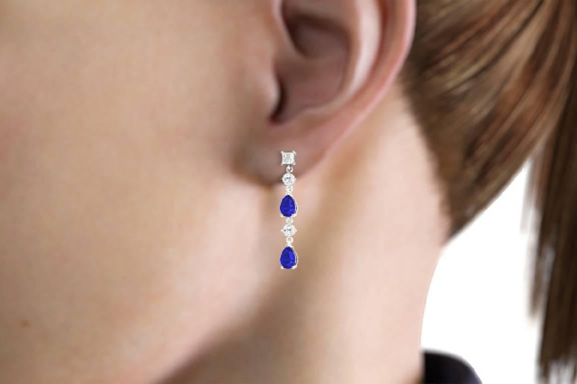 Diamond Sapphire Earrings 1