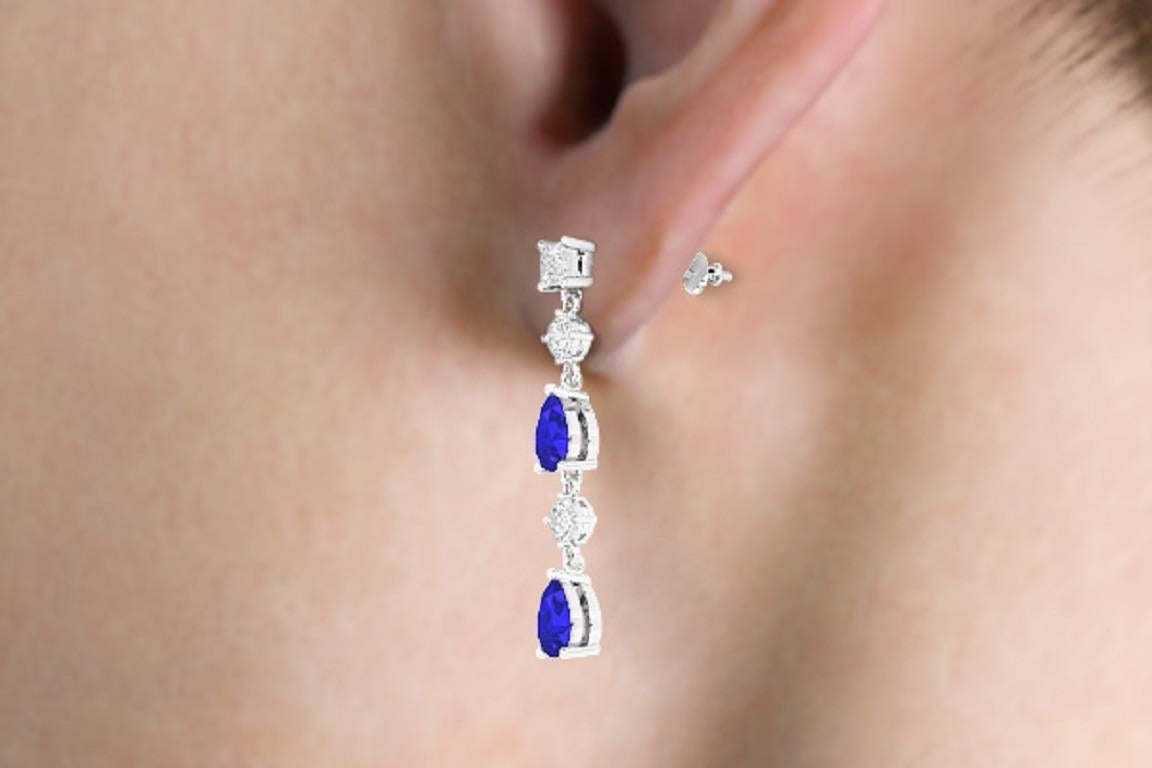 Diamond Sapphire Earrings 2