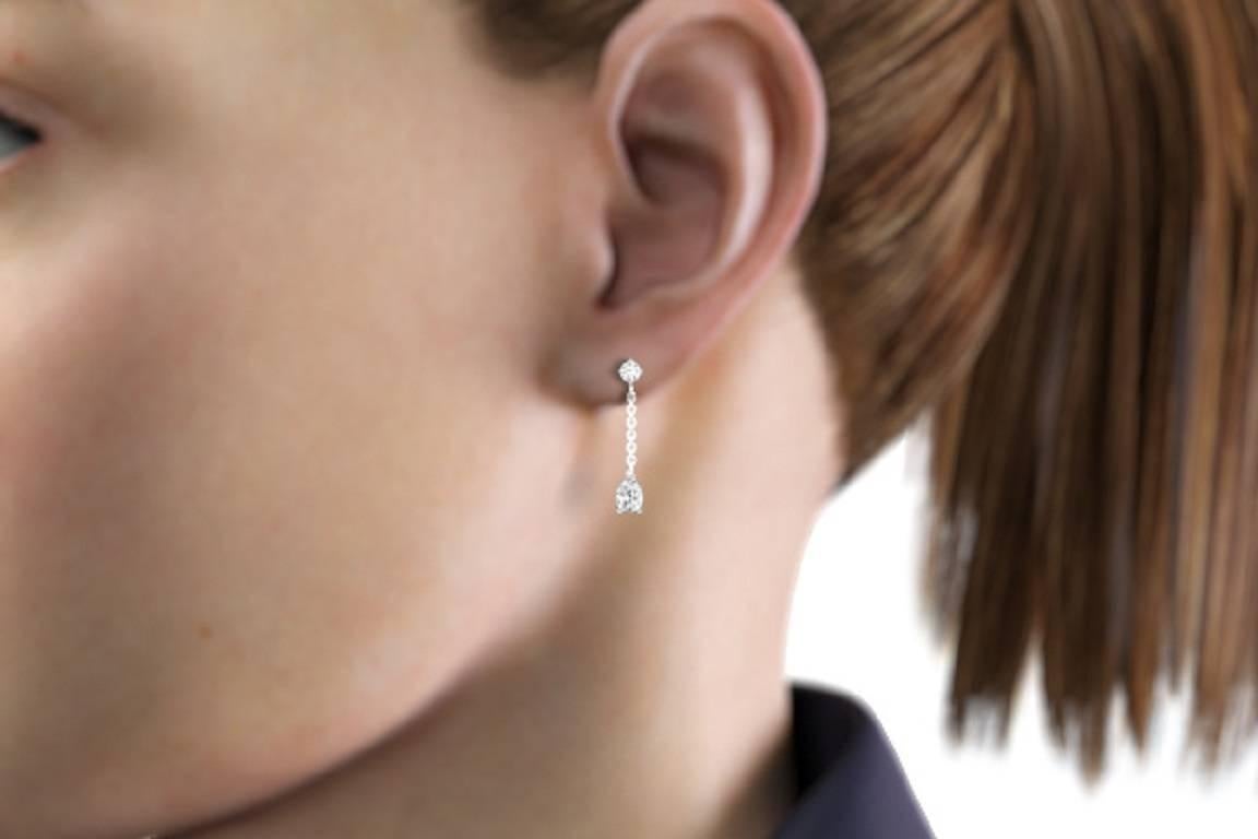 Women's Pear Diamond Earrings