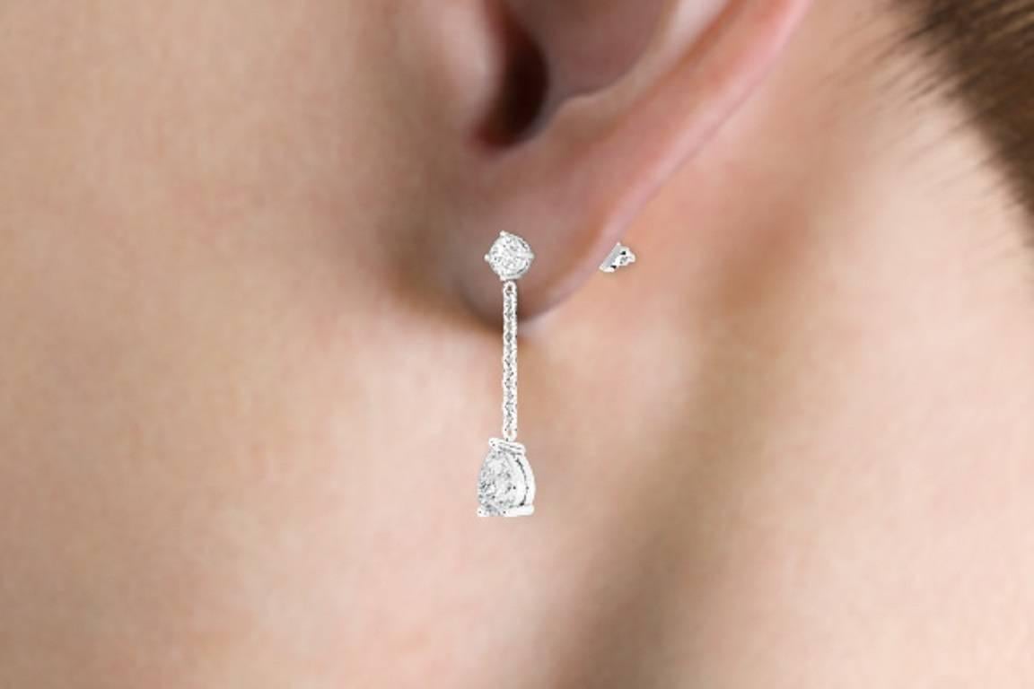 Pear Diamond Earrings 1