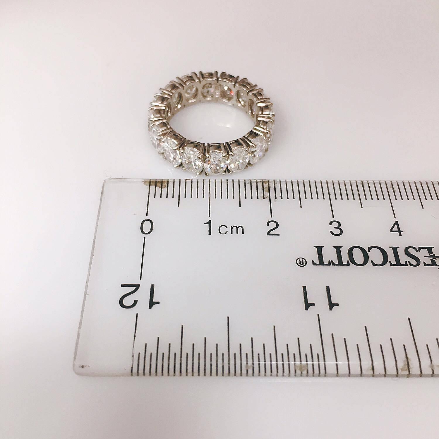 Modern Emilio Jewelry Oval Diamond Eternity Approximately .40 Carat Each Diamond