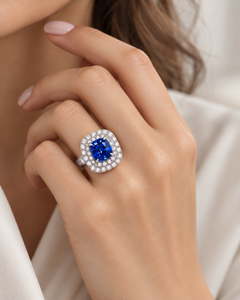 Emilio Jewelry Certified 7 Carat Sapphire Ring