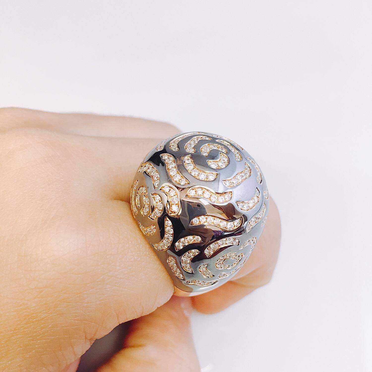Women's Emilio Jewelry Unique Diamond Cocktail Ring
