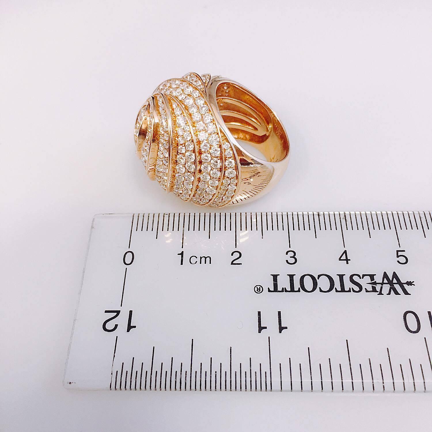 Women's Emilio Jewelry Micro Pave Diamond Rose Gold Ring
