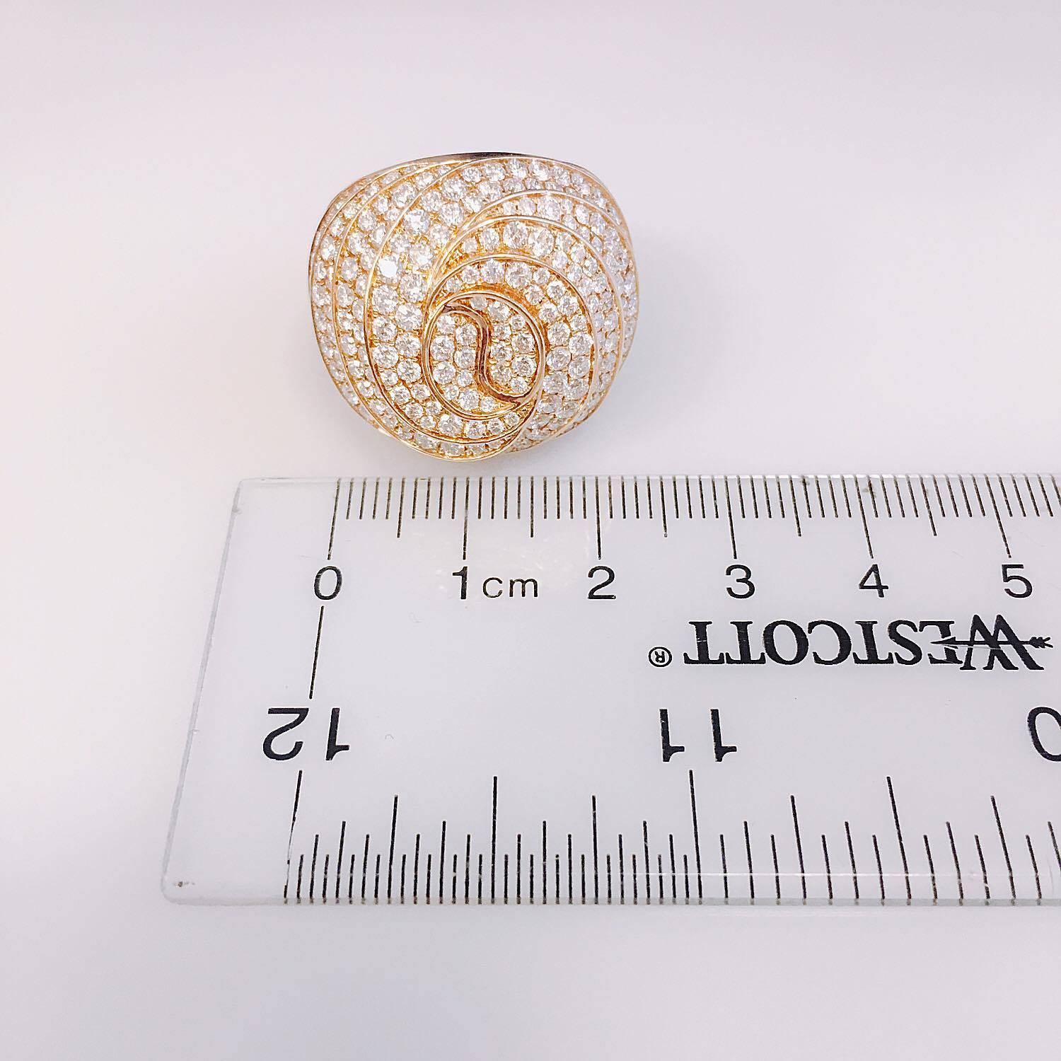 Emilio Jewelry Micro Pave Diamond Rose Gold Ring 1