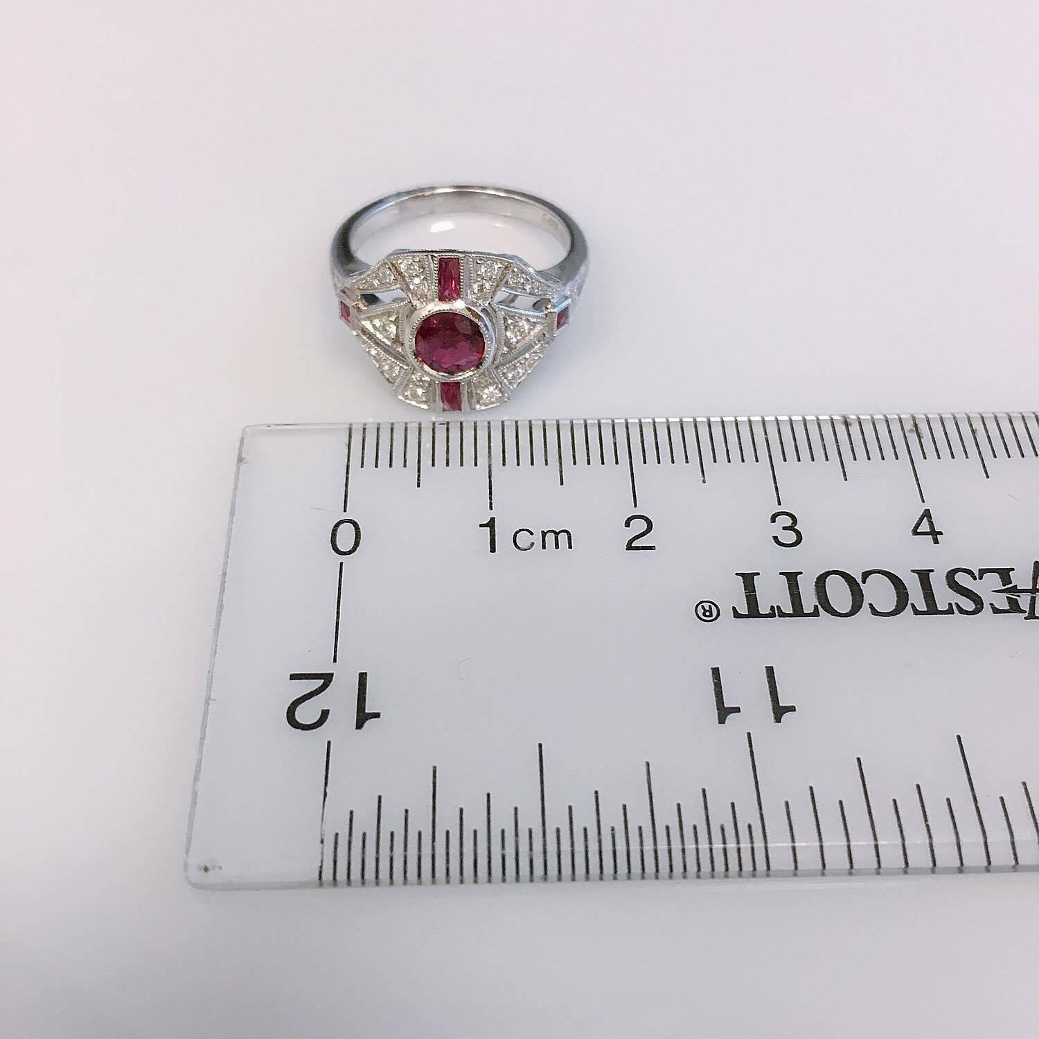 Women's Emilio Jewelry Ruby Diamond Ring