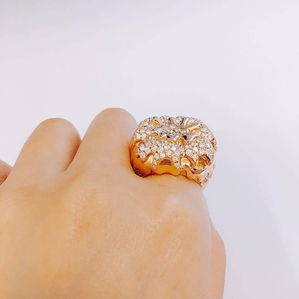 Women's Emilio Jewelry Handmade Rose Gold Diamond Ring