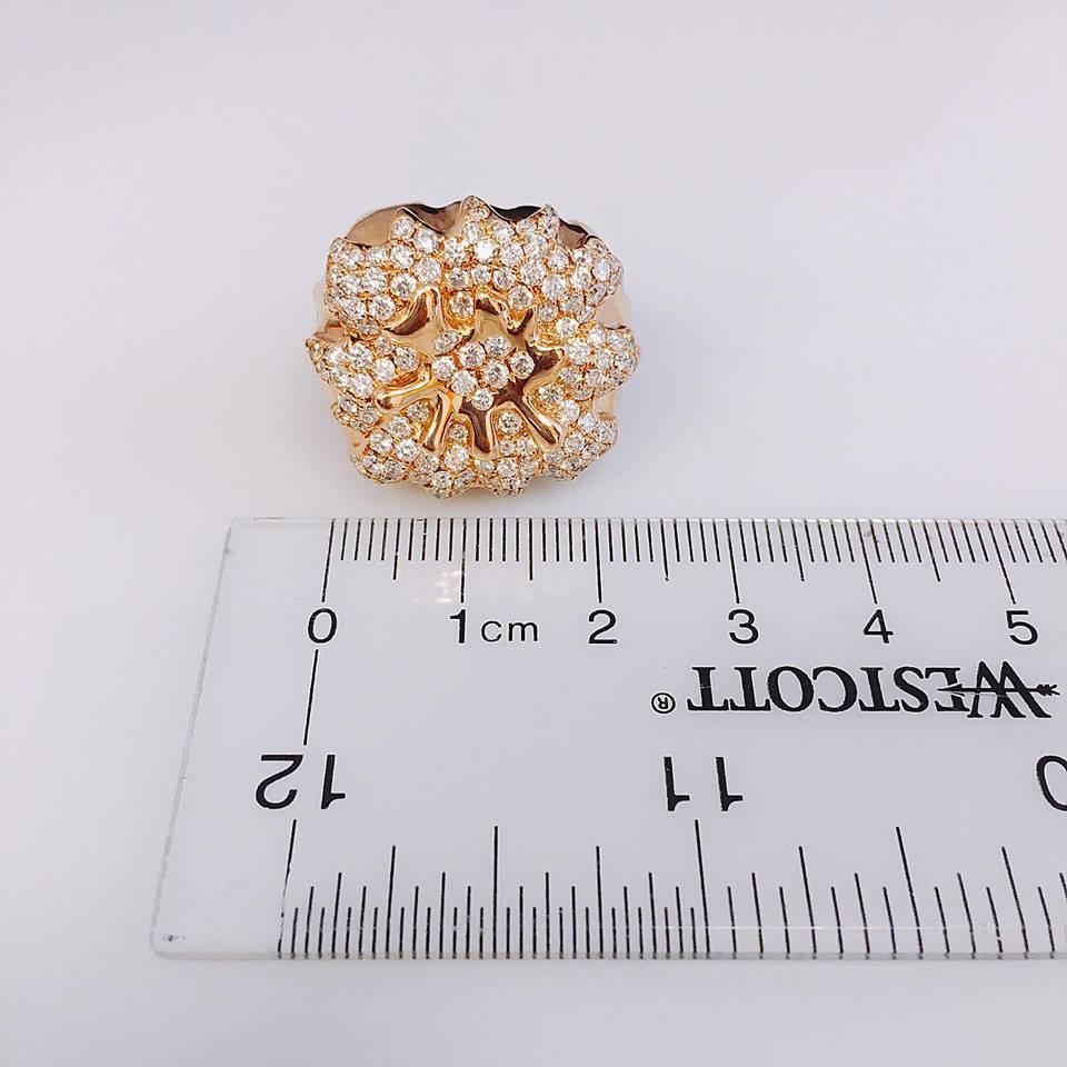 Emilio Jewelry Handmade Rose Gold Diamond Ring 1