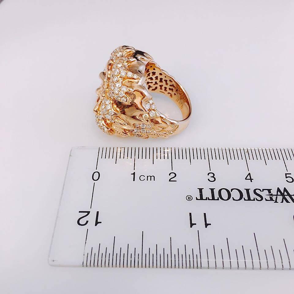 Emilio Jewelry Handmade Rose Gold Diamond Ring 2