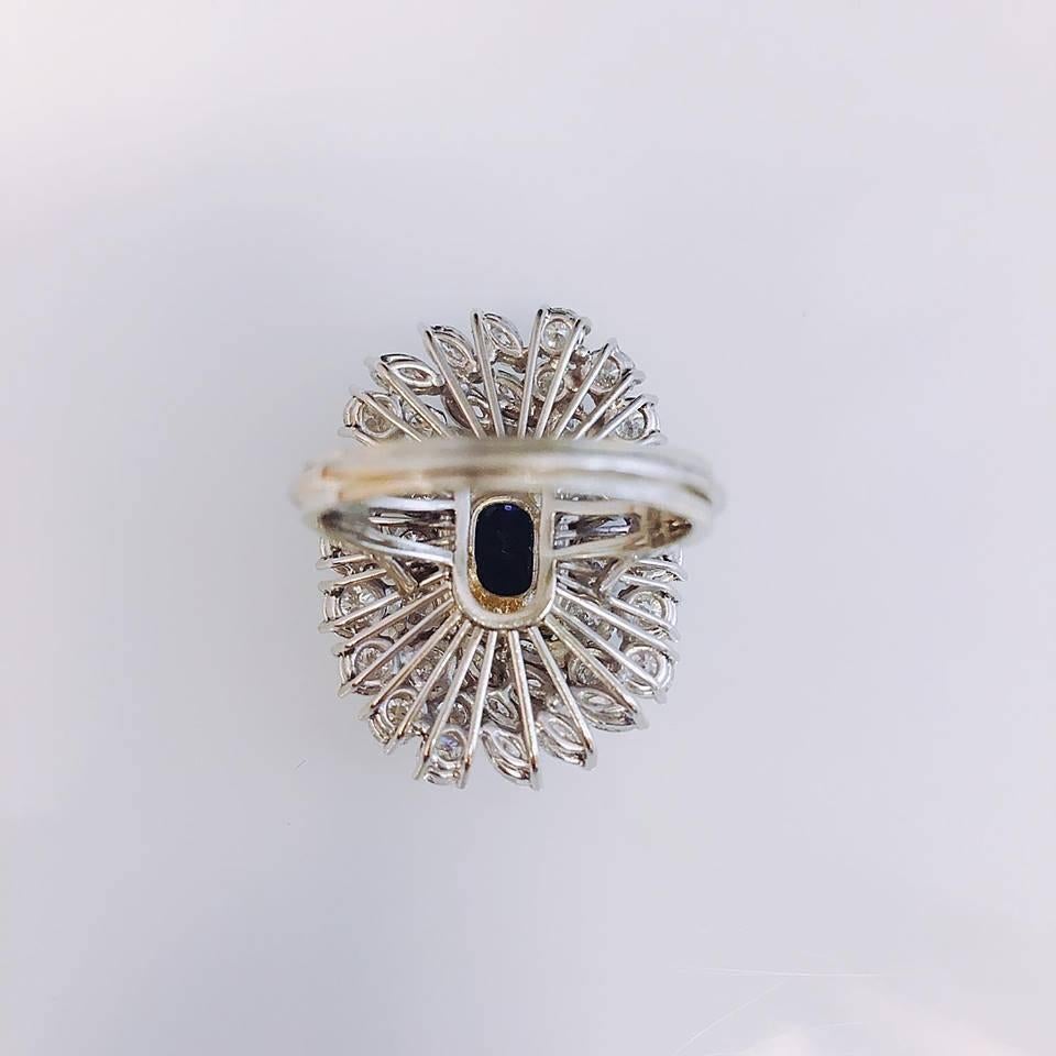 Emilio Jewelry 8.00 Carat over the Top Sapphire Diamond Ring 1