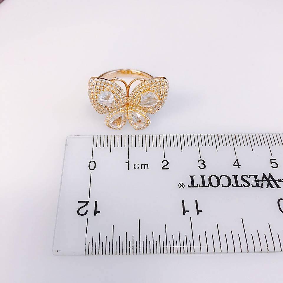 Women's Emilio Jewelry Butterfly Pear Shape Diamond Ring