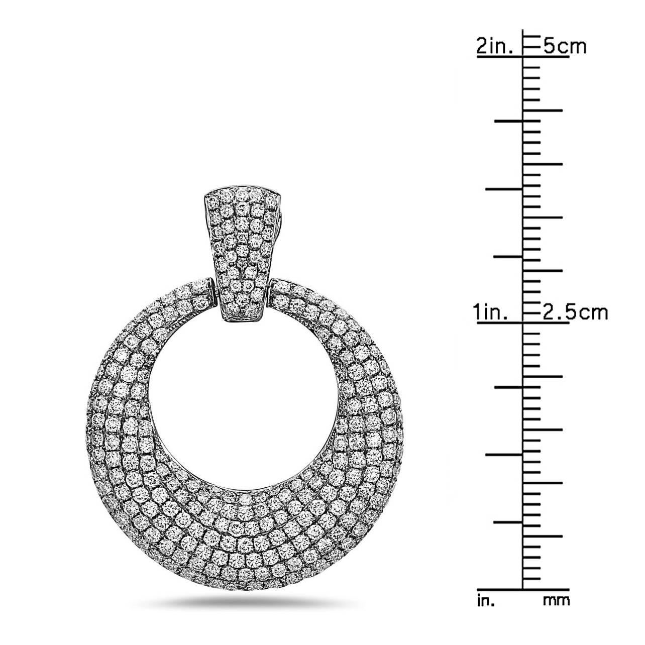 Modern Emilio Jewelry Door Knocker Diamond Earrings