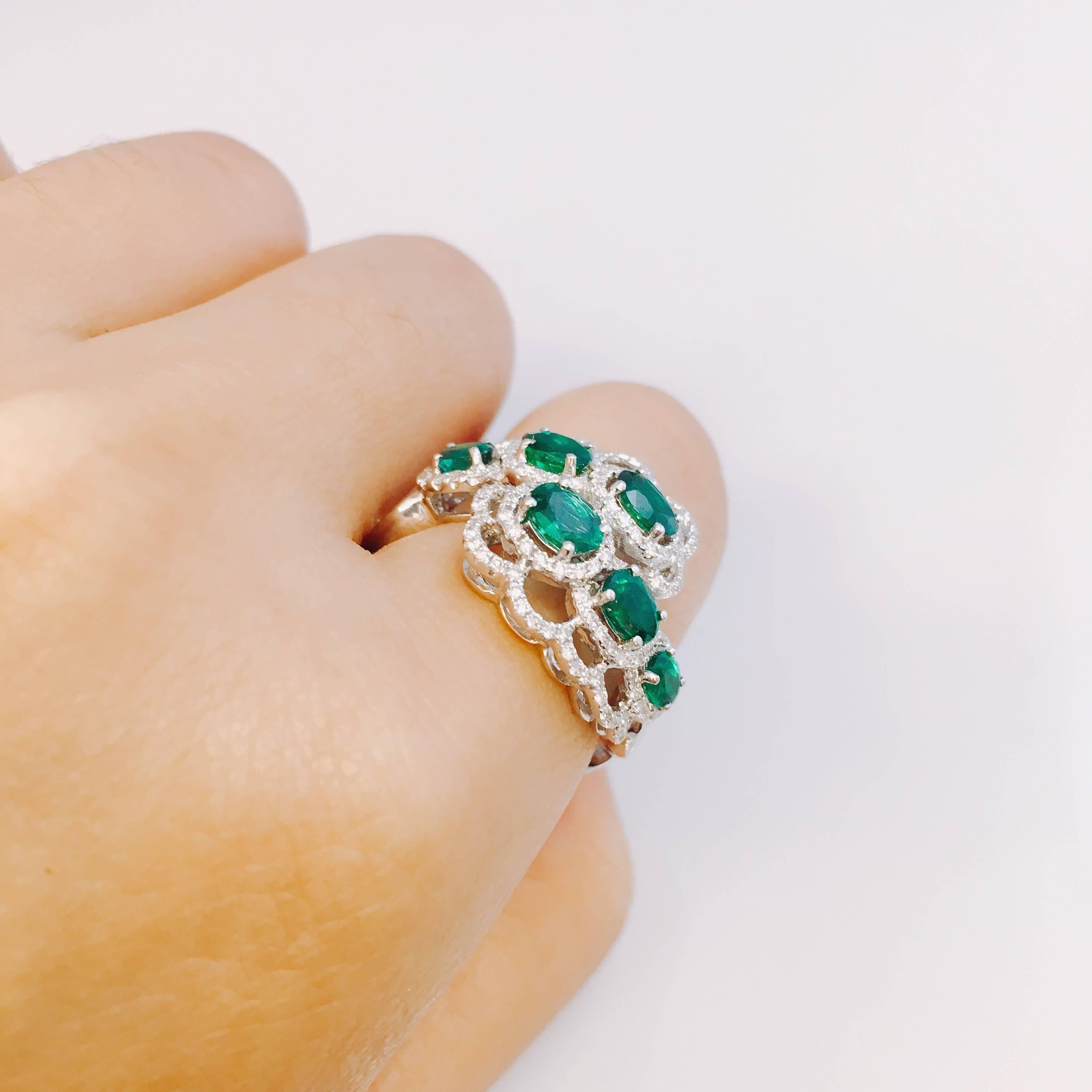 Modern Emilio Jewelry Emerald Ring