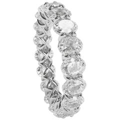 Emilio Jewelry 6.00 Carat Oval Diamond Eternity Ring Set in Platinum