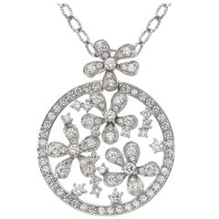 Emilio Jewelry Diamond Floral Necklace