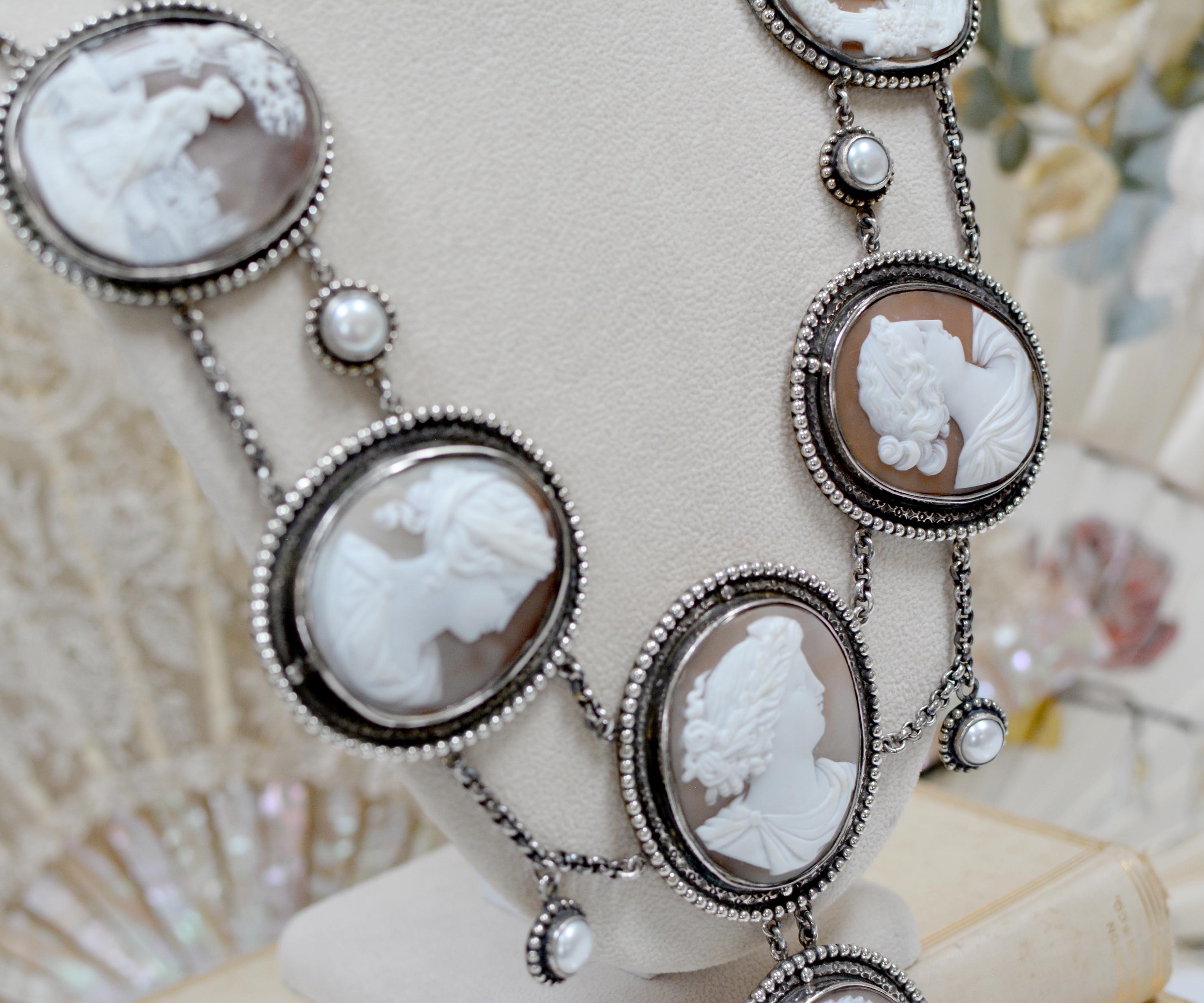 Jill Garber Elizabethan Style Necklace of the Gods with 19th Century Cameo Suite For Sale 2