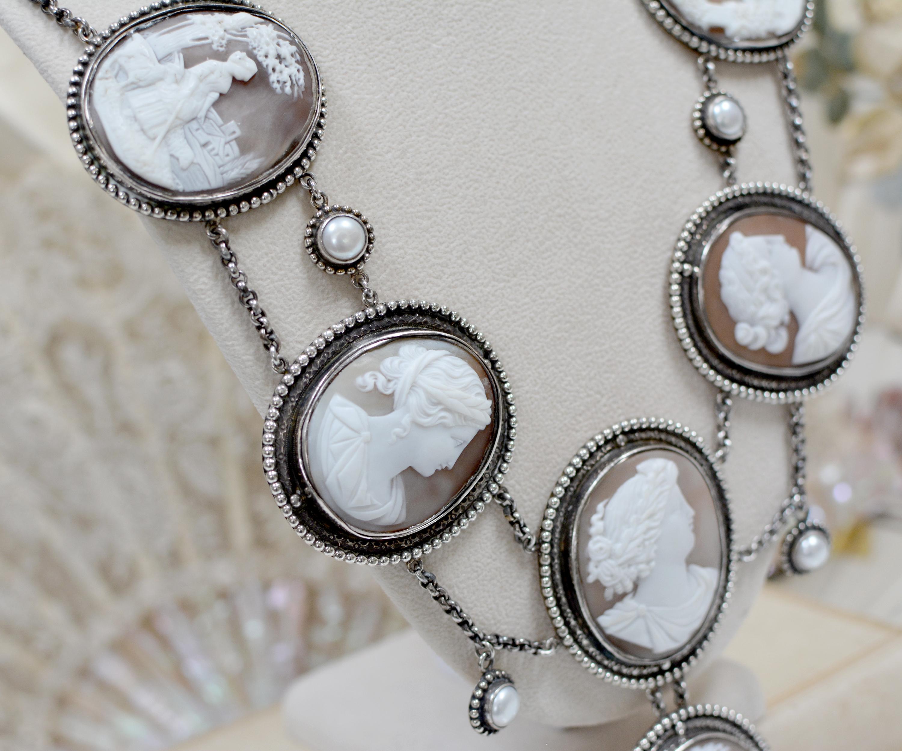 Jill Garber Elizabethan Style Necklace of the Gods with 19th Century Cameo Suite For Sale 3