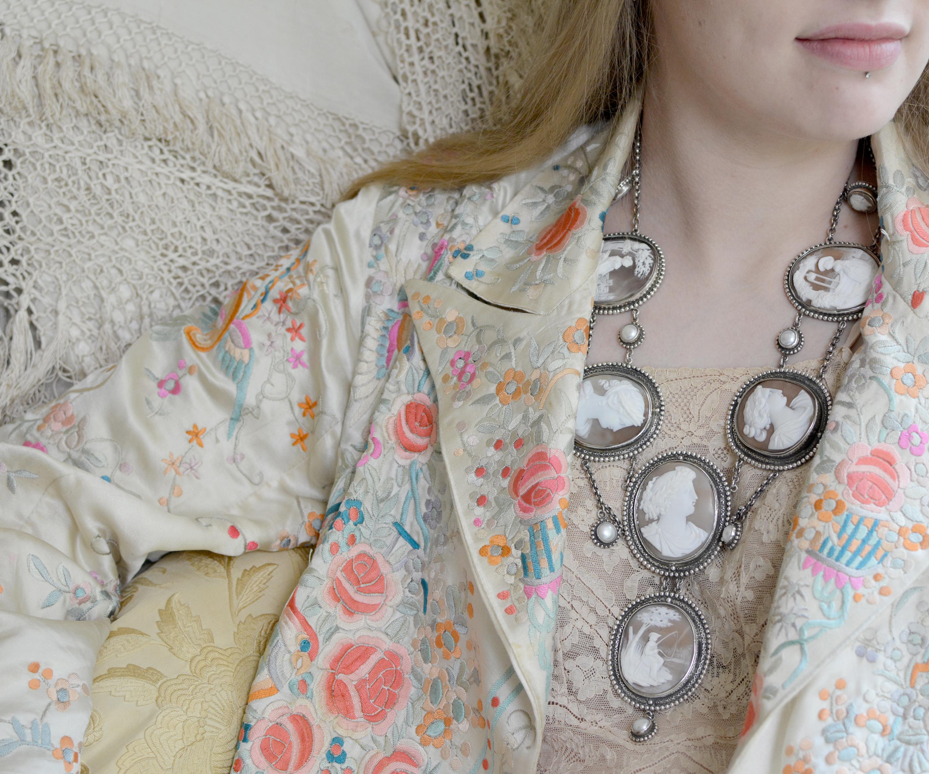 Jill Garber Elizabethan Style Halskette der Götter mit Kamee-Suite aus dem 19. Jahrhundert im Angebot 13