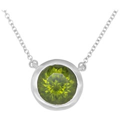 Peridot Solitaire Pendant