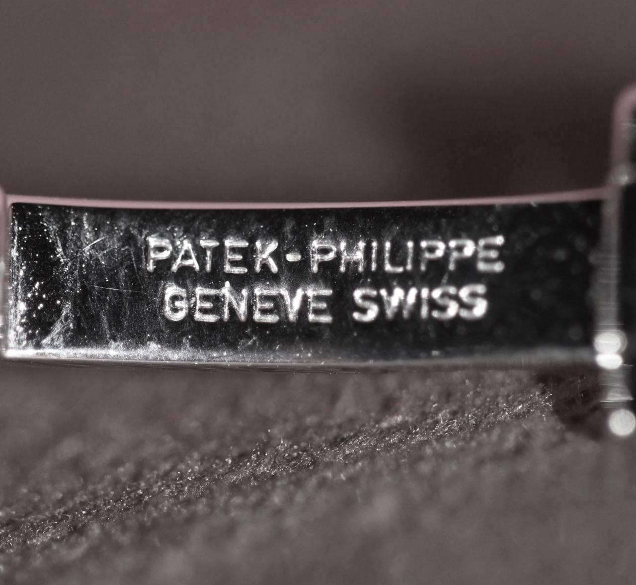 Brilliant Cut Patek Philippe Calatrava 18 Karat White Gold and Diamond Watch