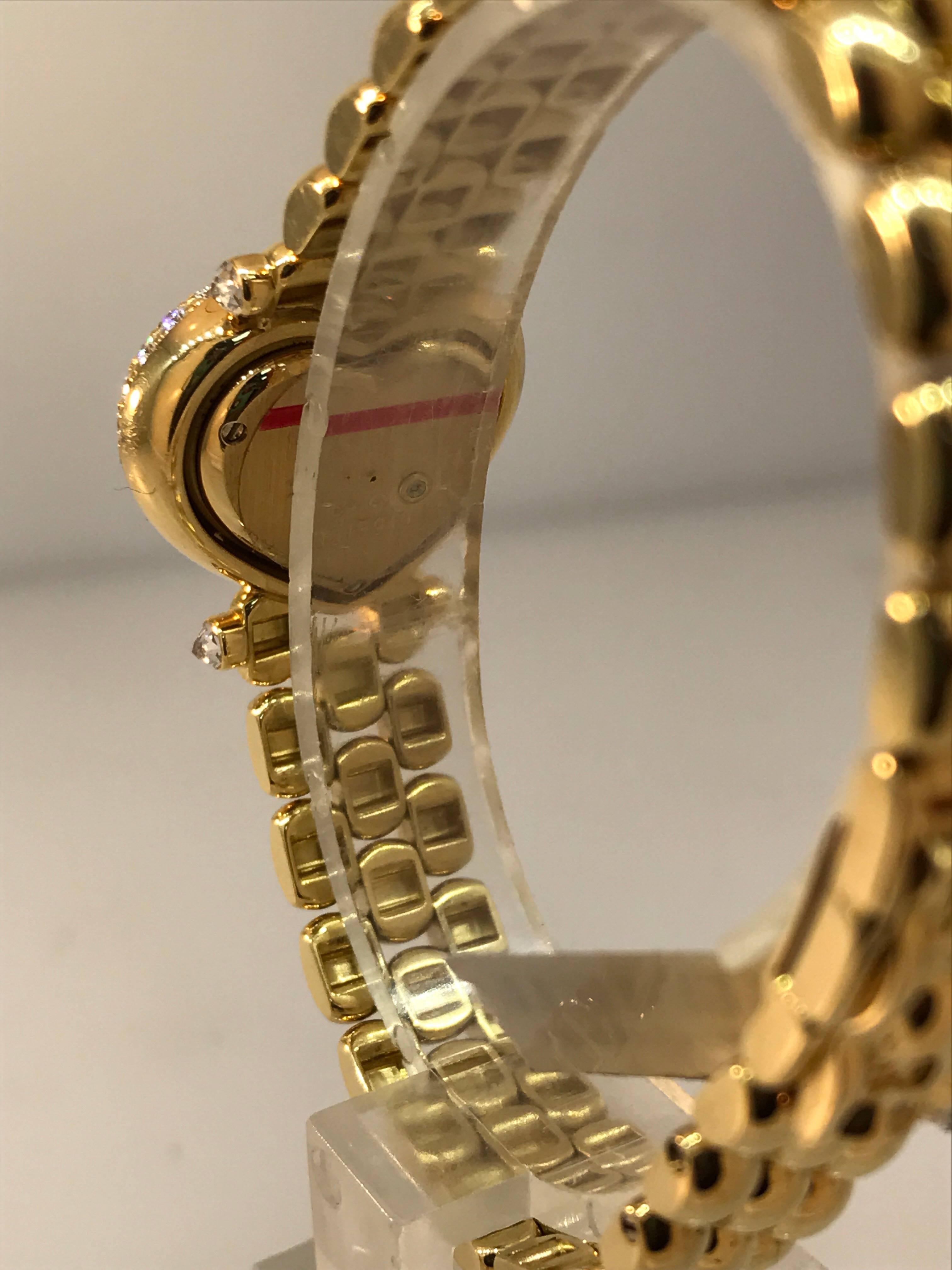 Chopard Ladies Yellow Gold Diamond Heart Shaped Bracelet Wristwatch For Sale 1
