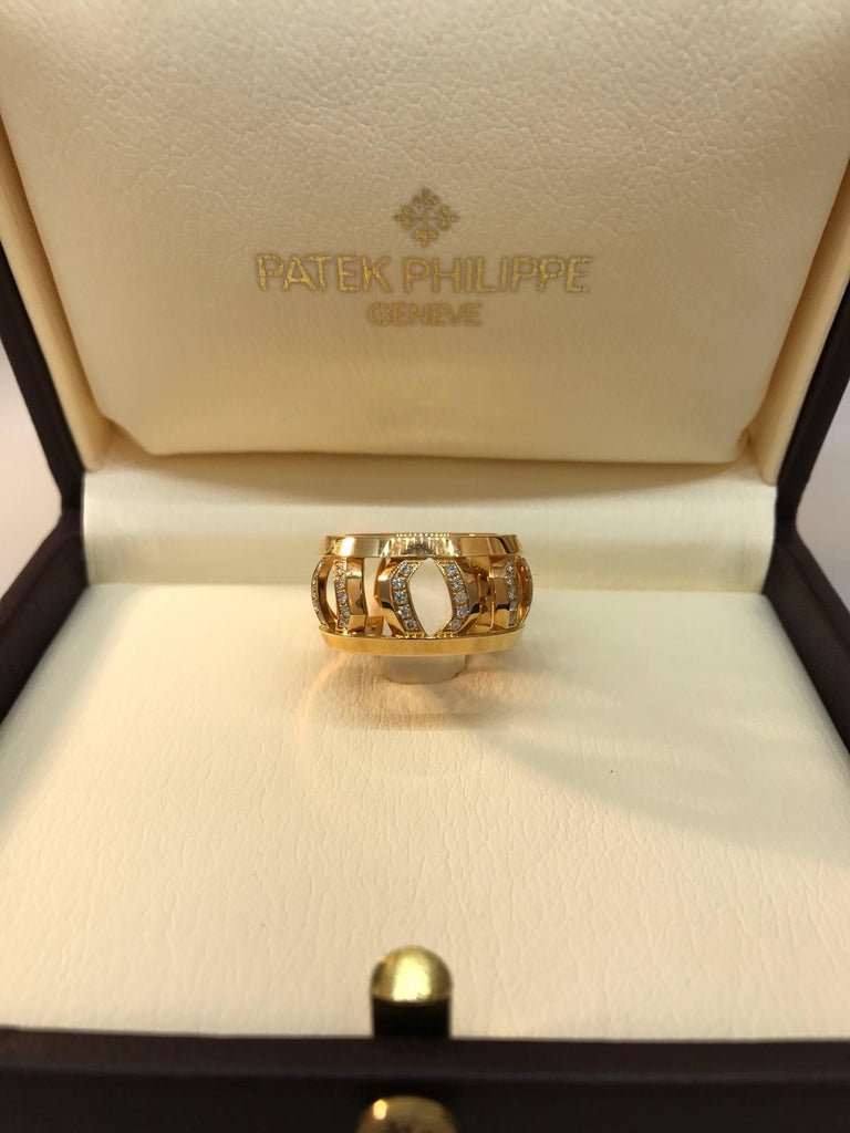 Patek Philipe Nautilus 18 Karat Rose Gold Ring For Sale at 1stDibs ...