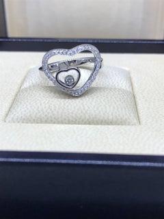 Chopard Happy Diamonds 18 Karat White Gold Diamond Heart Shaped Ring