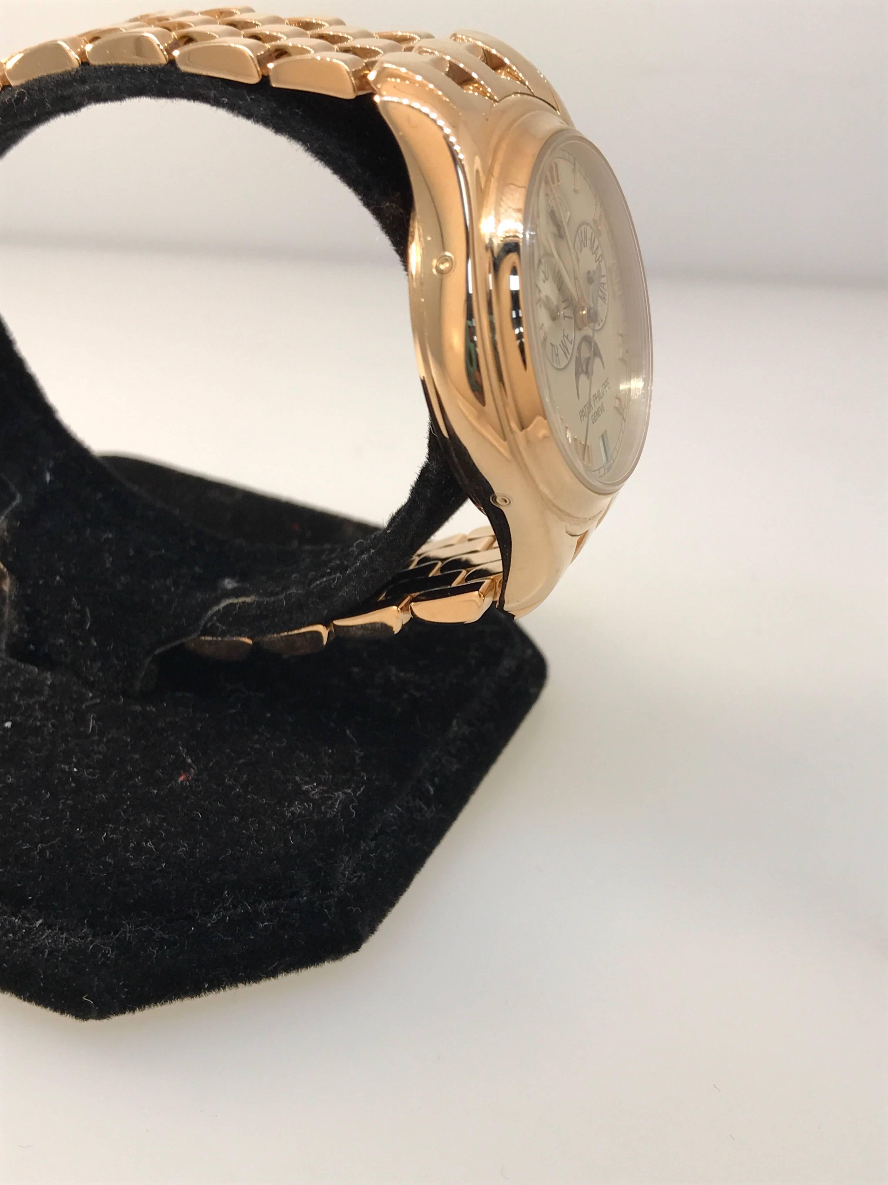 Patek Philippe rose gold Annual Calendar Bracelet Wristwatch Ref 5036/1R For Sale 1