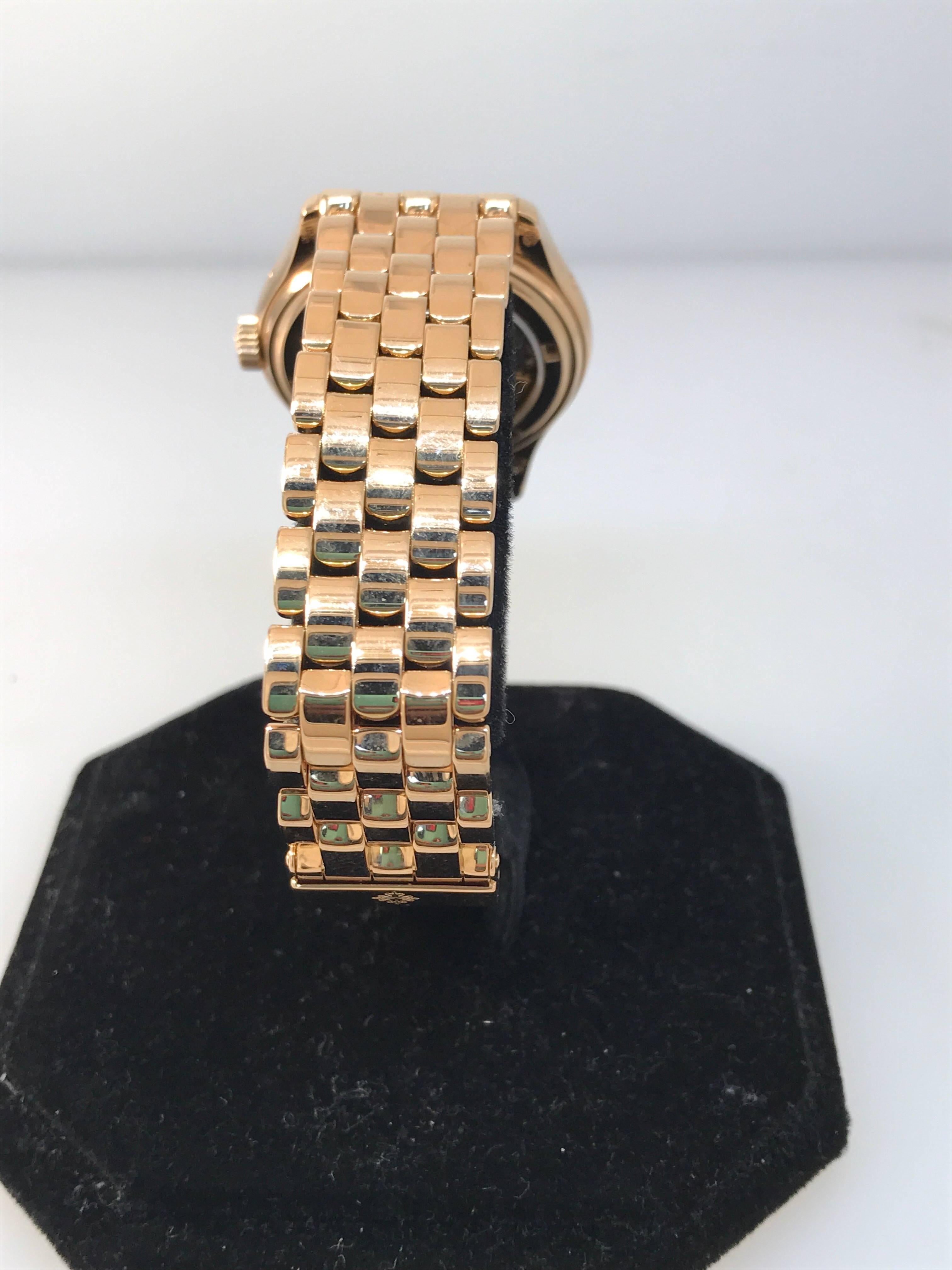 Patek Philippe rose gold Annual Calendar Bracelet Wristwatch Ref 5036/1R For Sale 3