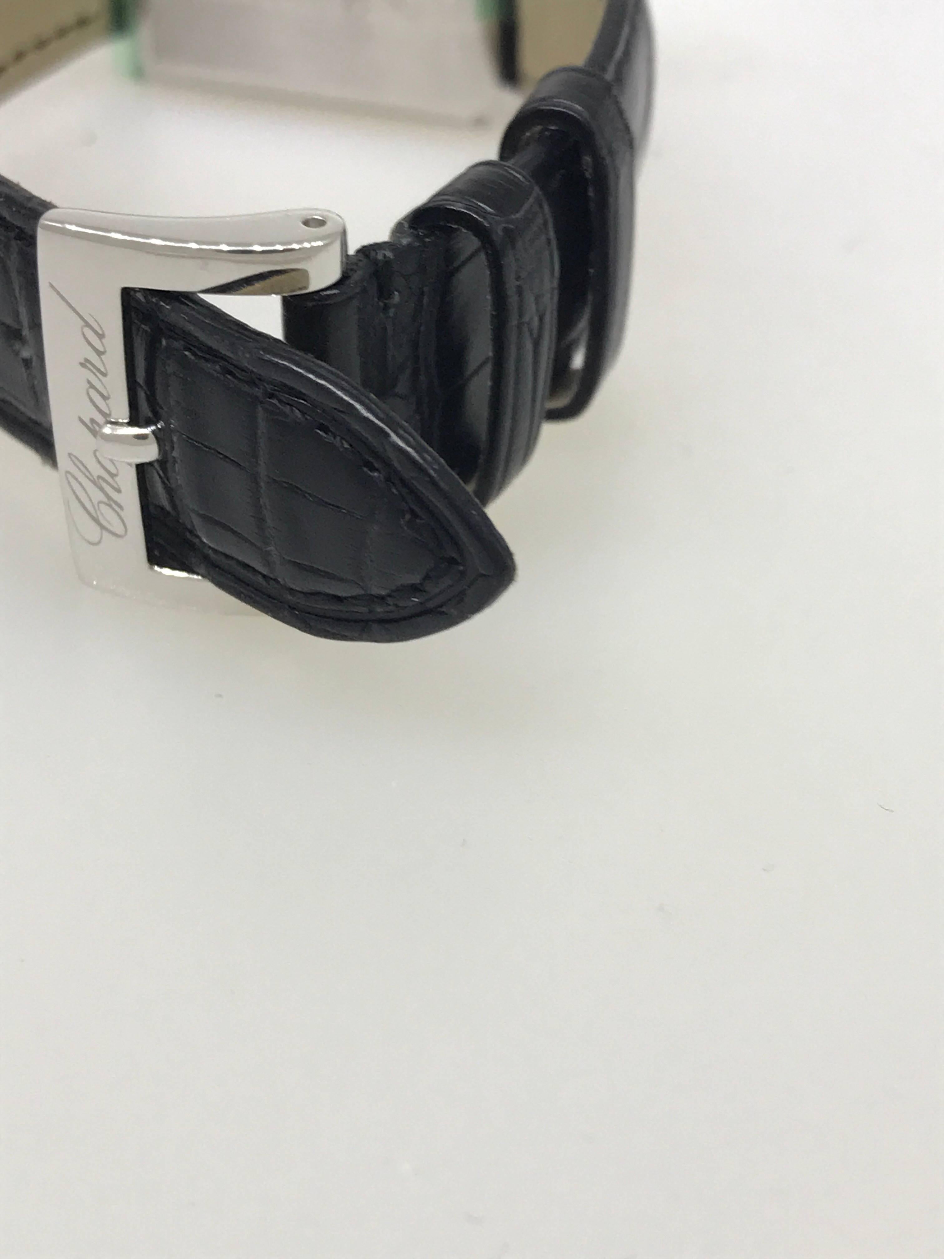 Chopard Ladies White Gold Happy Spirit Square Wristwatch Ref 20/7196 6