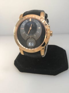 Harry Winston Rose Gold Midnight Big Date Automatic Wristwatch